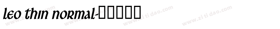 Leo Thin Normal字体转换
